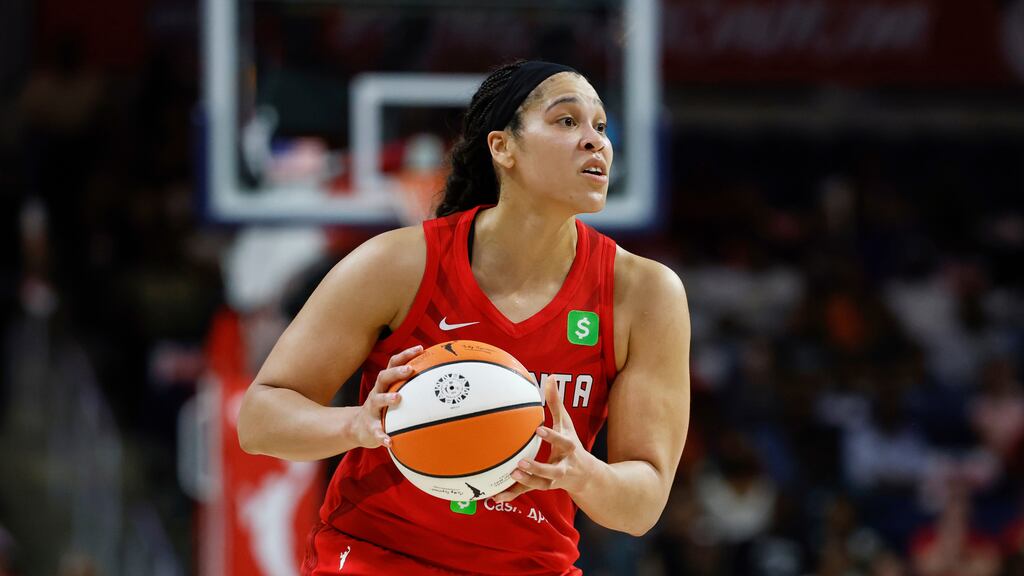 Dream forward Brionna Jones is averaging 13.8 points and a career-high 11.6 rebounds.