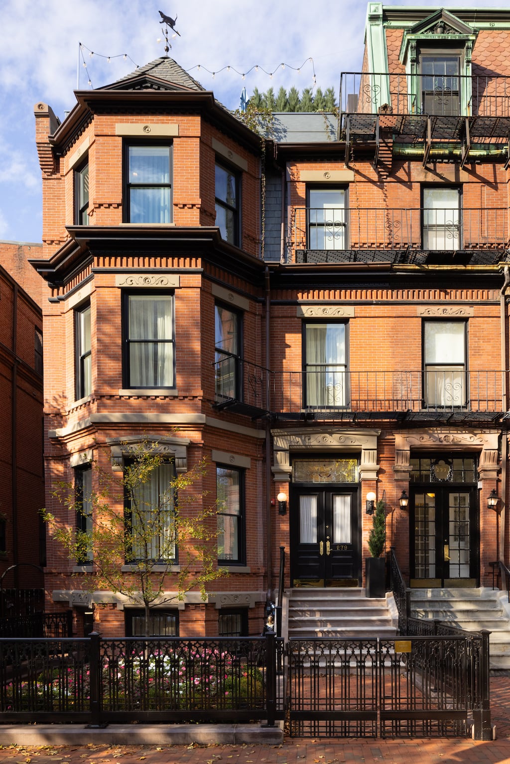 The exterior of 279 Marlborough St. in Boston. This Back Bay home sold for $16.5 million in 2024.
