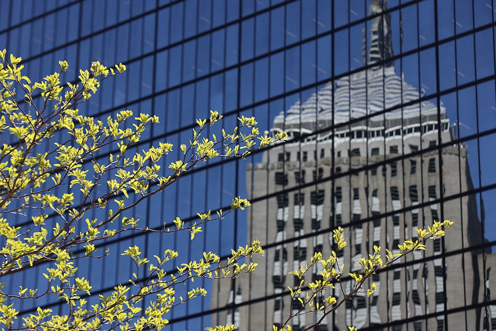 Hancock Towers, old and new.