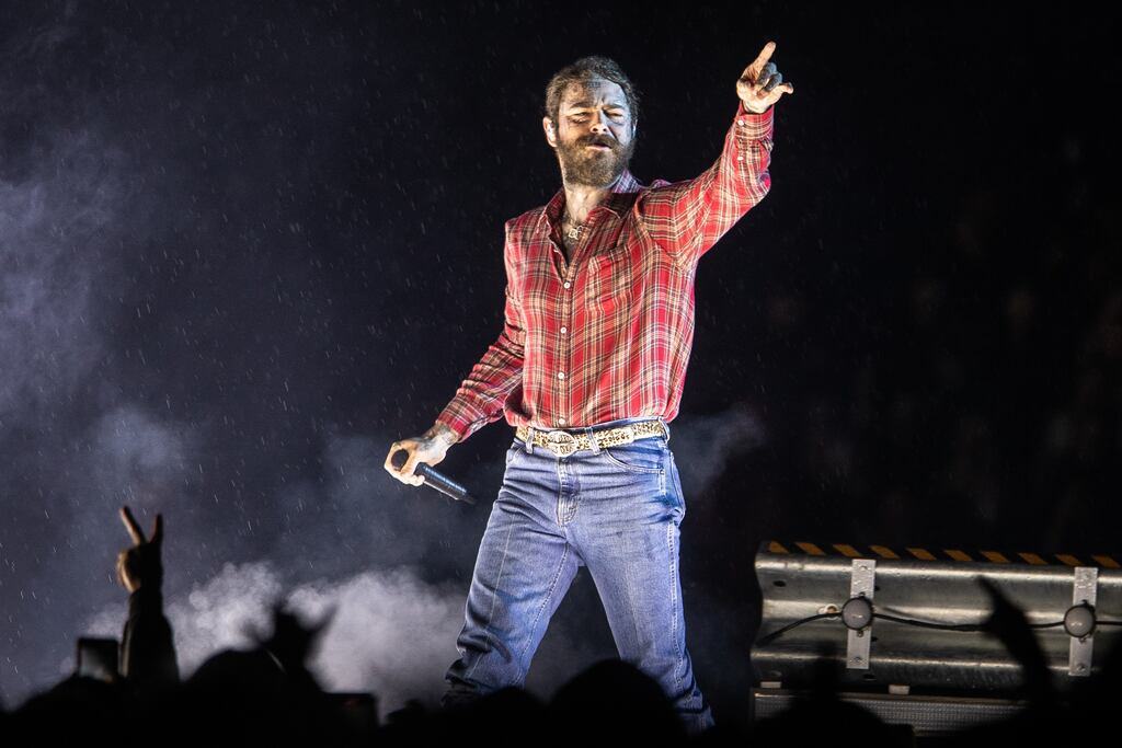 Post Malone performs at Gillette Stadium.