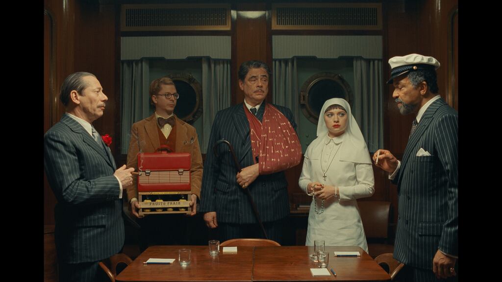 Mathieu Amalric as Marseille Bob, Michael Cera as Bjorn, Benicio Del Toro as Zsa-Zsa Korda, Mia Threapleton as Liesl, and Jeffrey Wright as Marty.