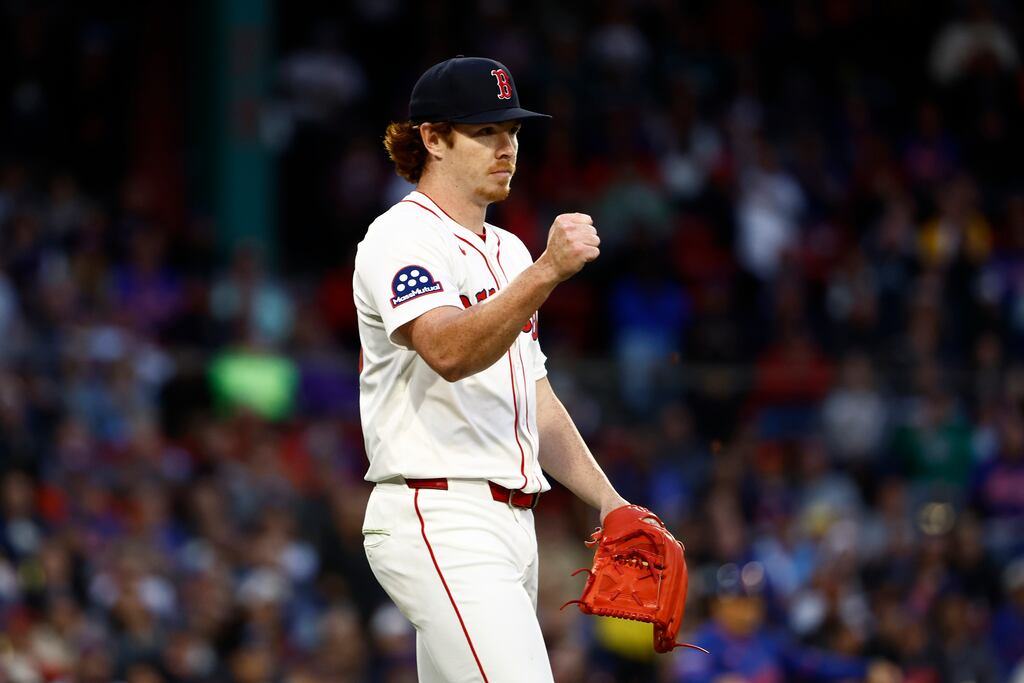 Red Sox starter Hunter Dobbins was happy to get a double-play ball in the third inning against the Mets Monday night.