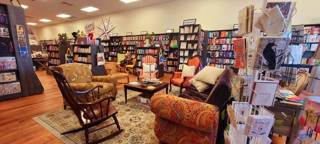 Purple Couch is fittingly decorated with colorful furniture at its North Andover location.