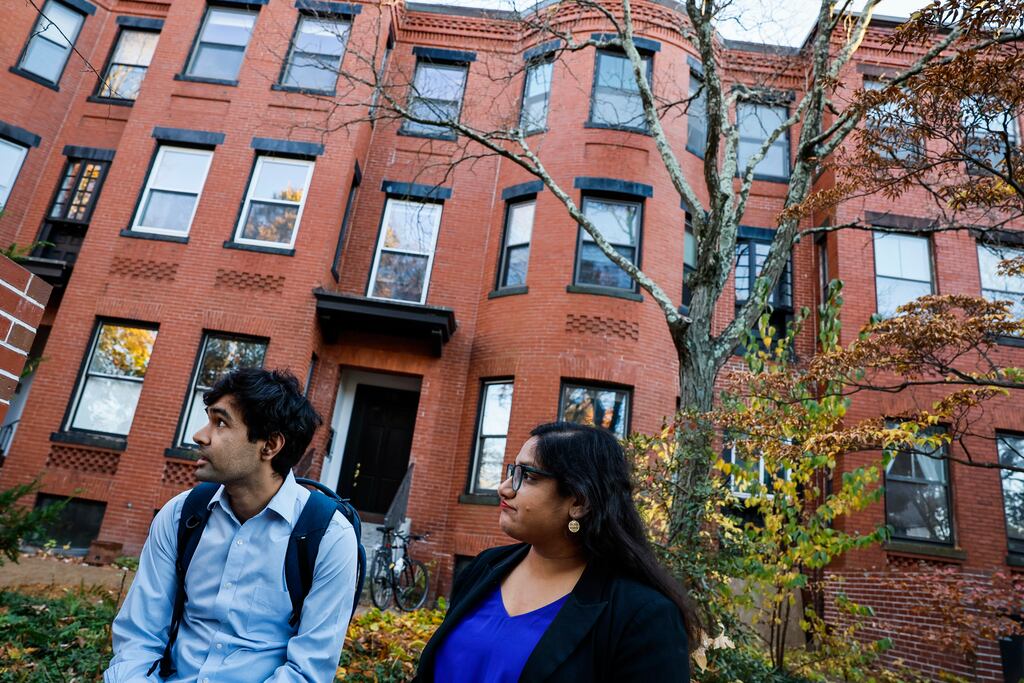Cambridge City Councilors Burhan Azeem, left, and Sumbul Siddiqui led the push for new zoning that will allow six-story buildings by right citywide.