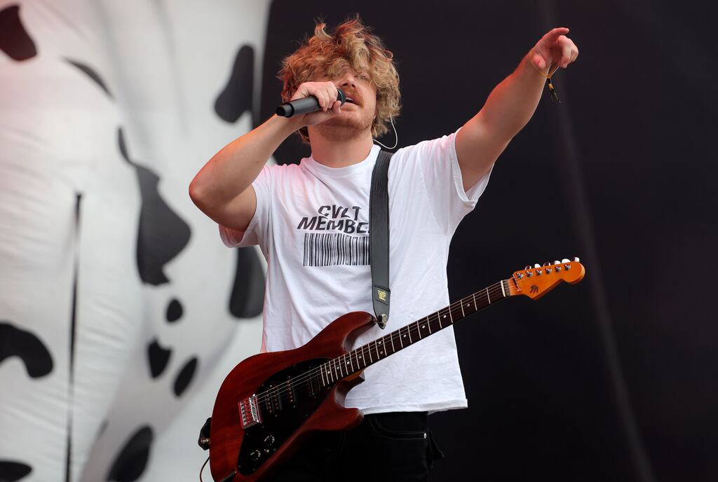 Jakob Nowell the lead singer with Sublime  performed at Boston Calling on Sunday.