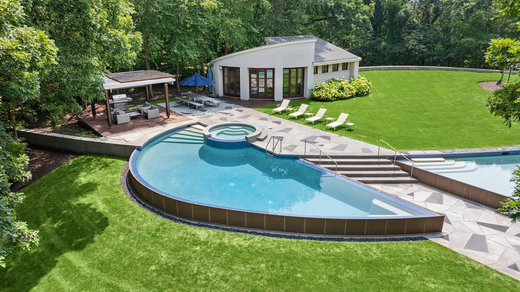The outdoor pool area.