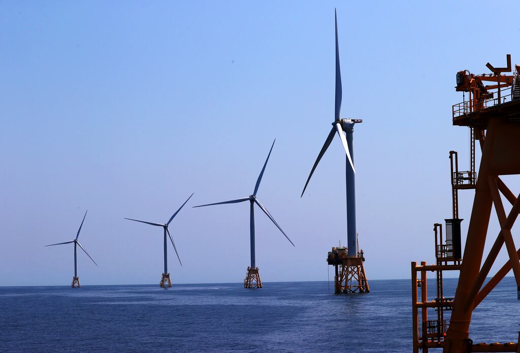 Trump is opposed to wind farms, like this one, off the coast of Rhode Island.
