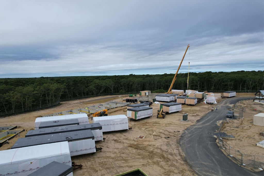 Each unit was shipped to the Vineyard in the form of prefabricated 