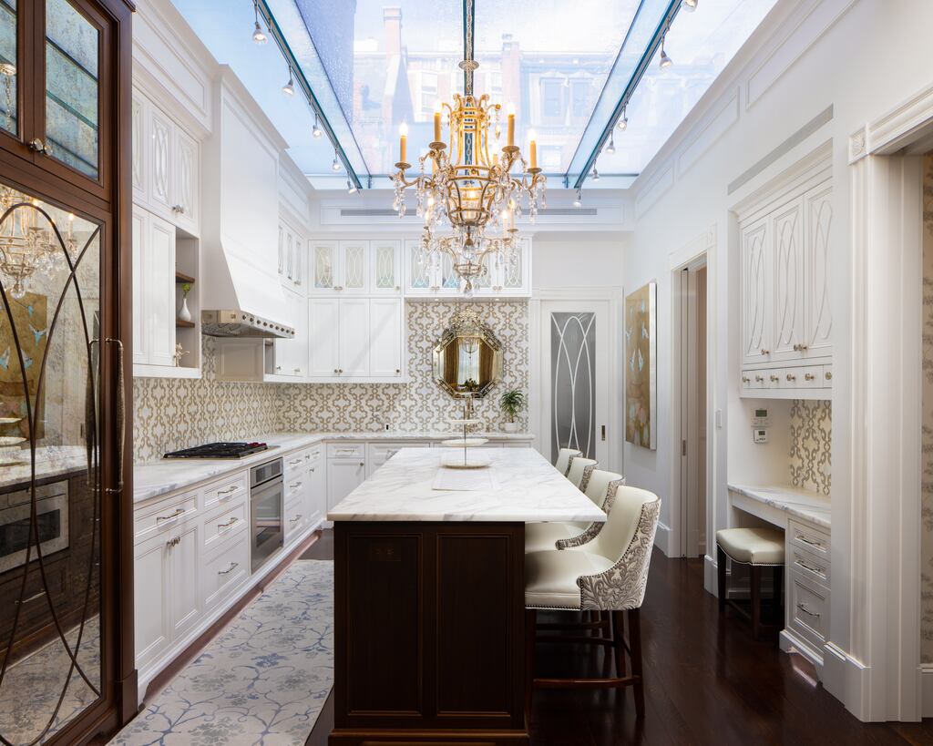 A view of the kitchen at 279 Marlborough St. in Boston. 