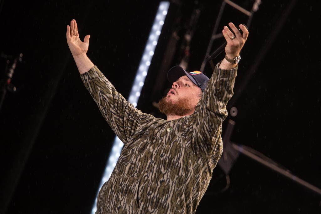 Luke Combs performs at Boston Calling. 
