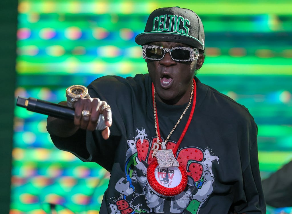 Flavor Flav performed at Boston Calling on Sunday.