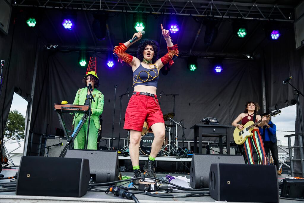 Local band sidebody performed at Boston Calling on Saturday.