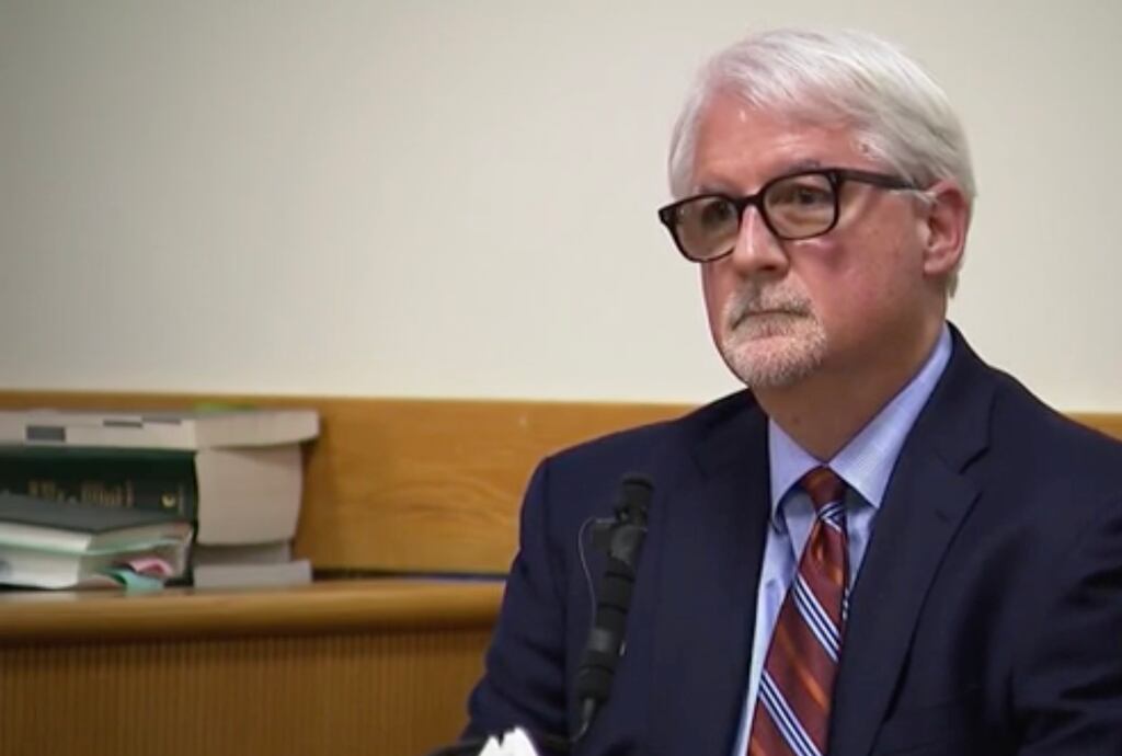 Phil Auger, former superintendent of North Kingstown School District, testified in the trial of former North Kingstown coach Aaron Thomas. 