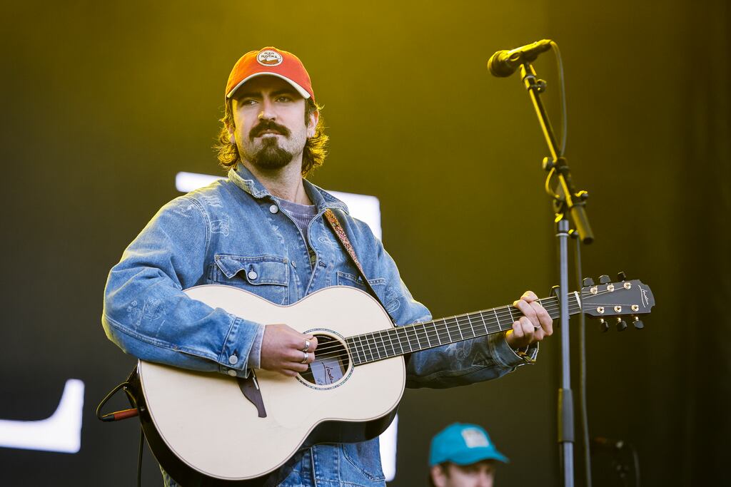 Robbie Cunningham, lead vocalist of Amble, performed at Boston Calling on Saturday.