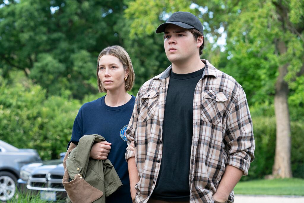 Jessica Biel and Maxwell Acee Donovan.