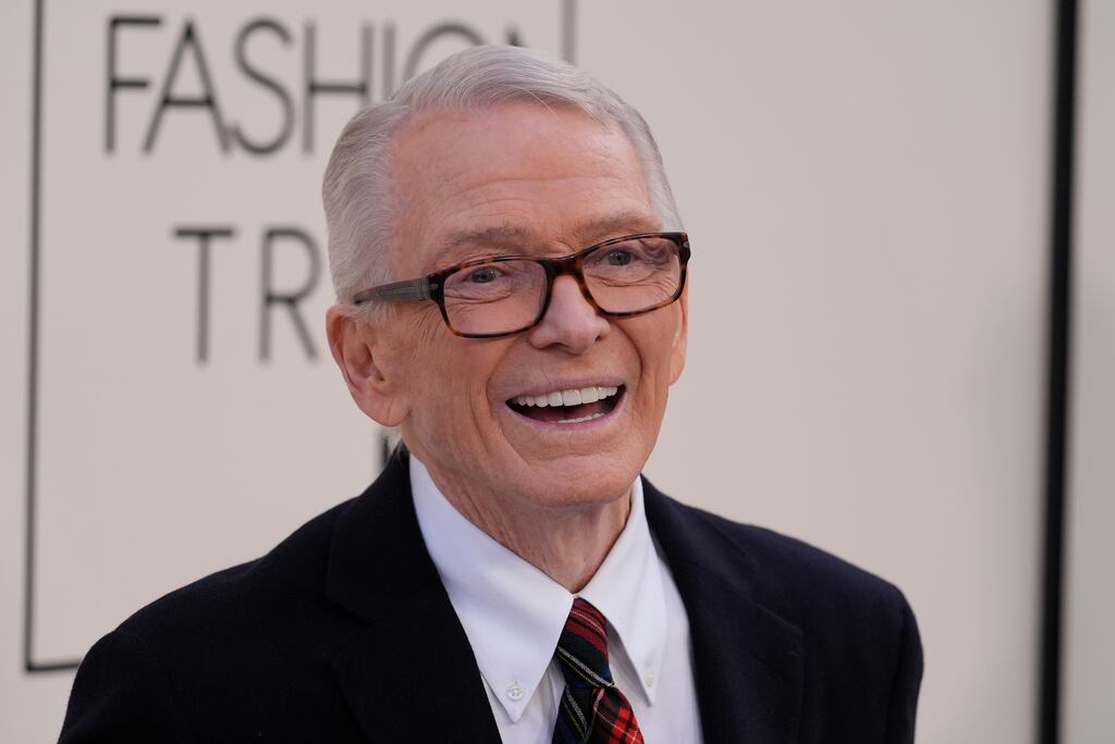 Designer Bob Mackie arrives at the Fashion Trust US Awards on Tuesday, April 8, 2025, in Los Angeles.