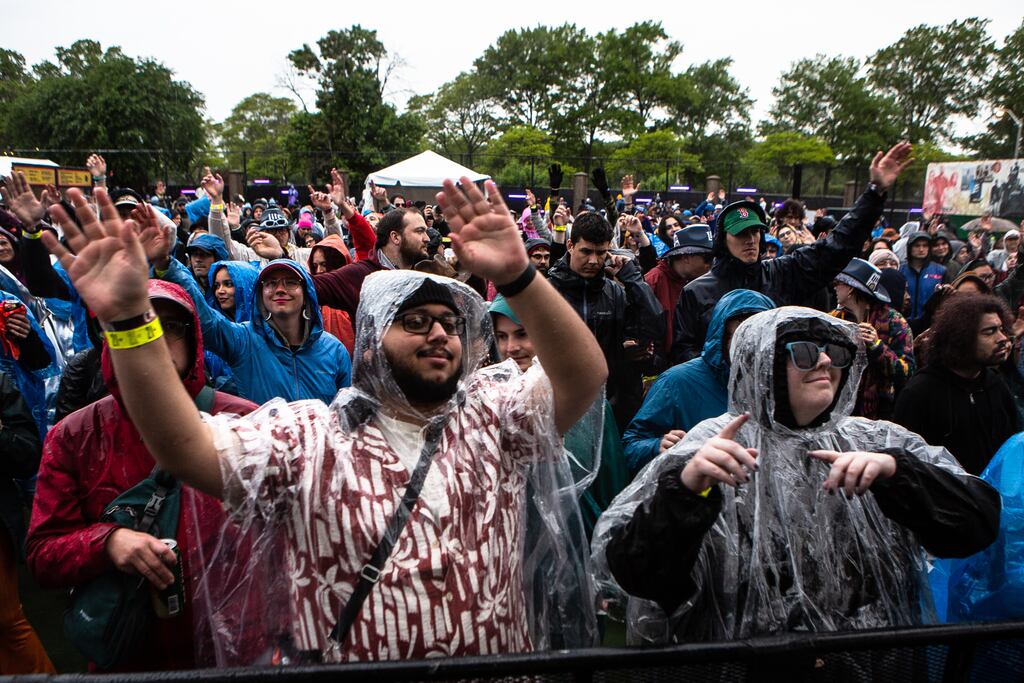 Fans took in a performance by Latrell James at Boston Calling on Friday.