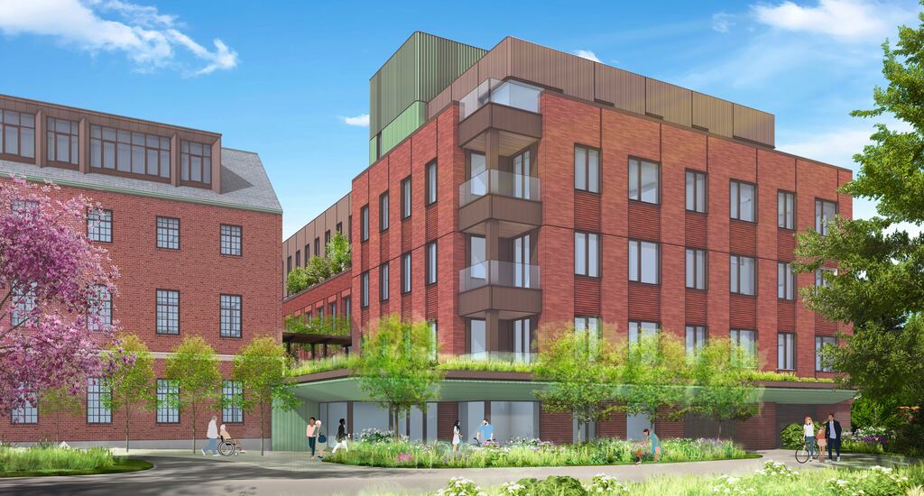 The project proposes a pick up/drop-off plaza between the properties. 