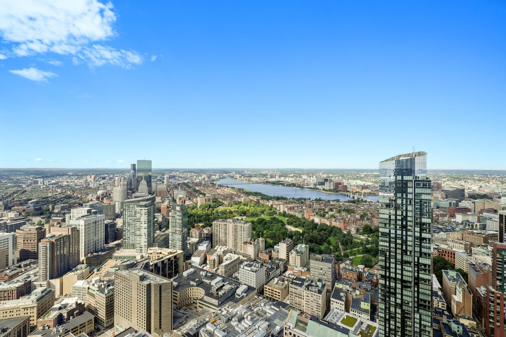 A view from 240 Devonshire St., PH1A, in Boston.